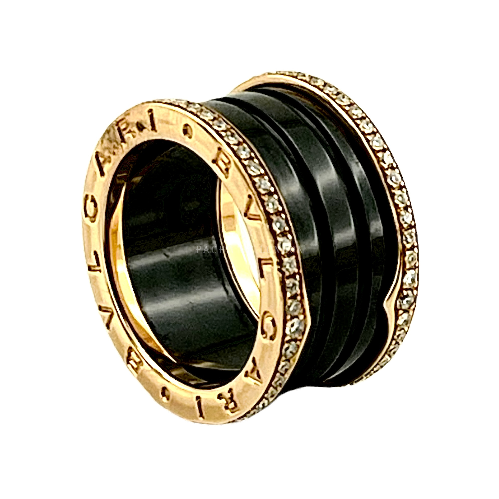 Bvlgari Bzero1 Ring Ceramic Diamond