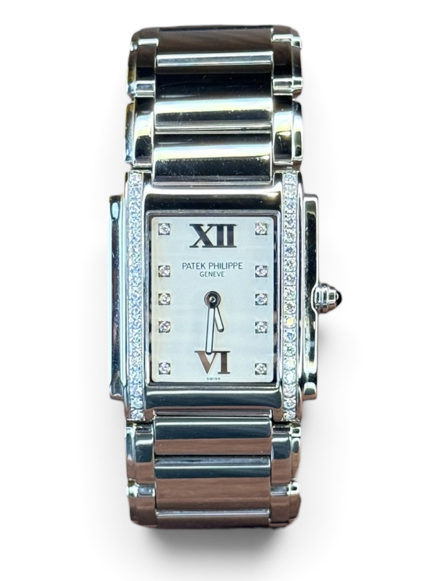 Patek Philippe Twenty Four Stainless Steel Factory Diamond Set
